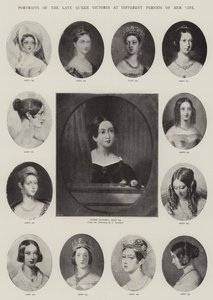 Portraits de la défunte reine Victoria à différentes périodes de sa vie